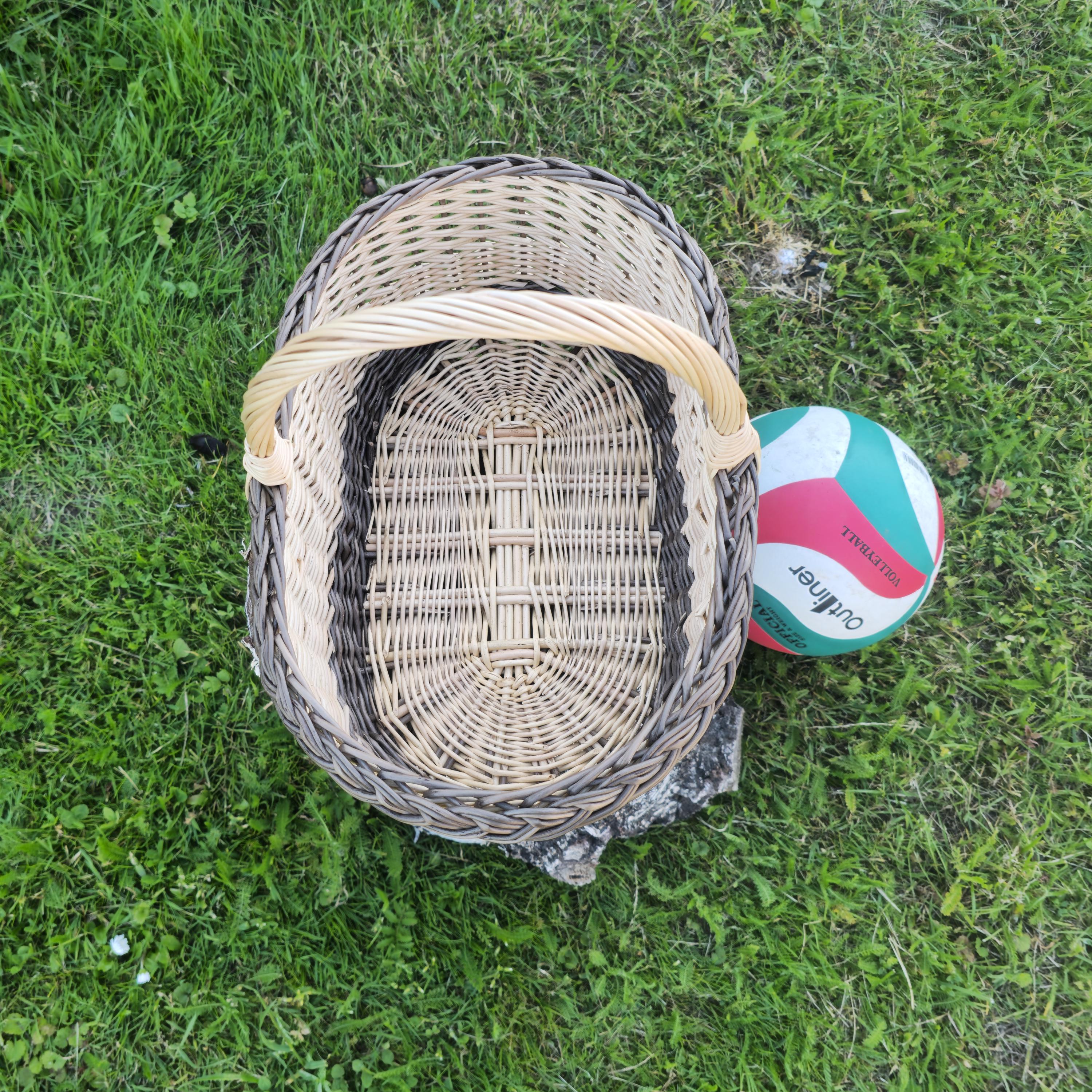 Handwoven Willow Basket: Large Rustic Foraging &amp; Decor