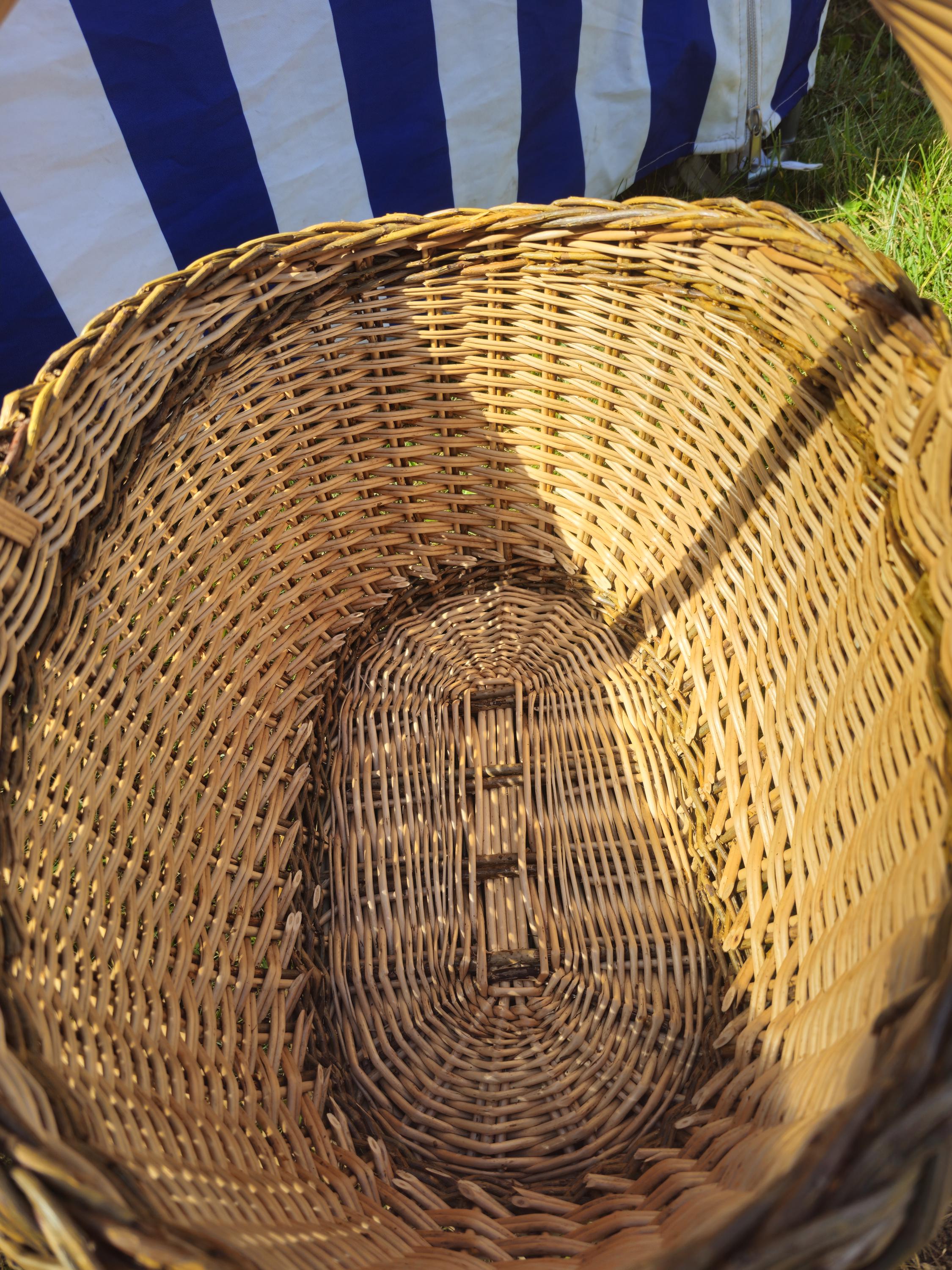 Large Oval Wicker Basket with Rustic Finish - Handwoven Willow Foraging &amp; Storage Basket