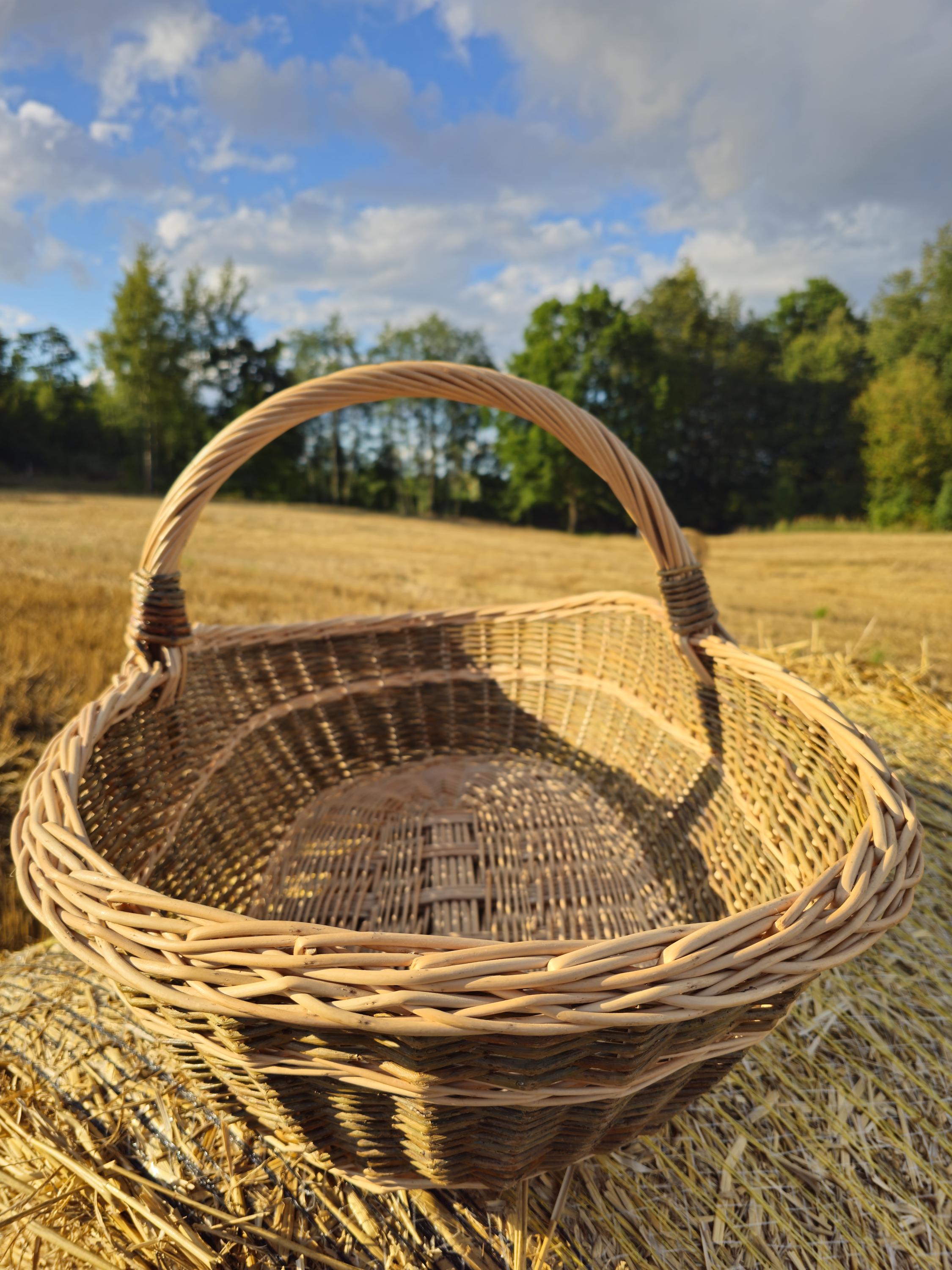 Handwoven Willow Trug Basket: Extra Large Foraging &amp; Rustic Decor