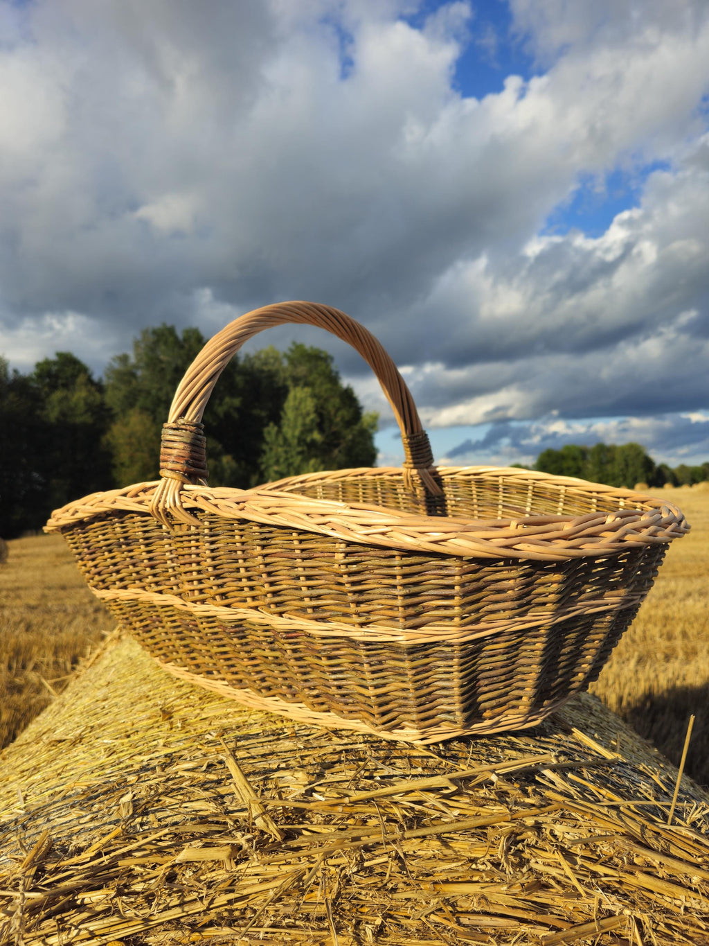 Handwoven Willow Trug Basket: Extra Large Foraging &amp; Rustic Decor