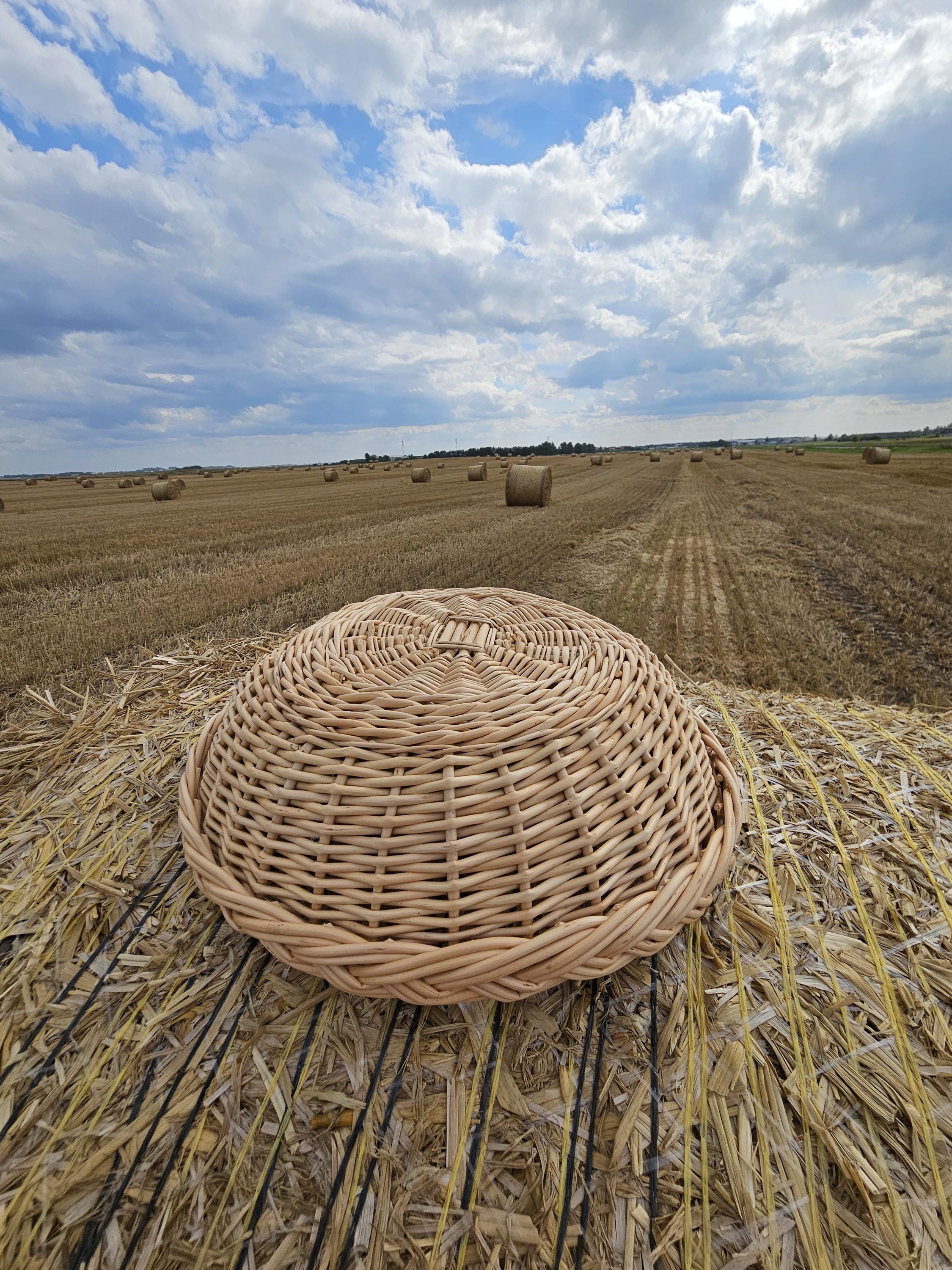 Rustic Wicker Plate - Handwoven Natural Table Centerpiece - Farmhouse Decorative Tray