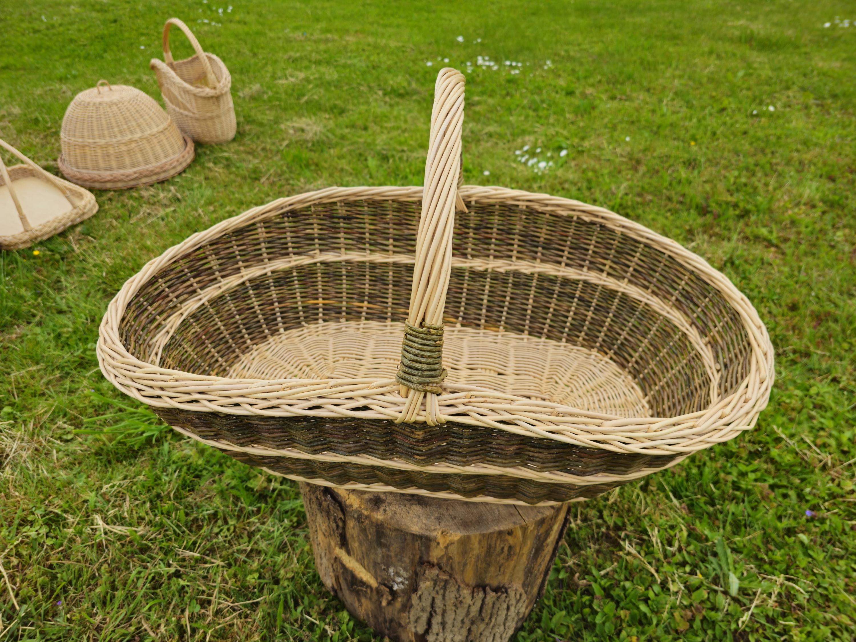 Handwoven Willow Trug Basket: Extra Large Foraging &amp; Rustic Decor