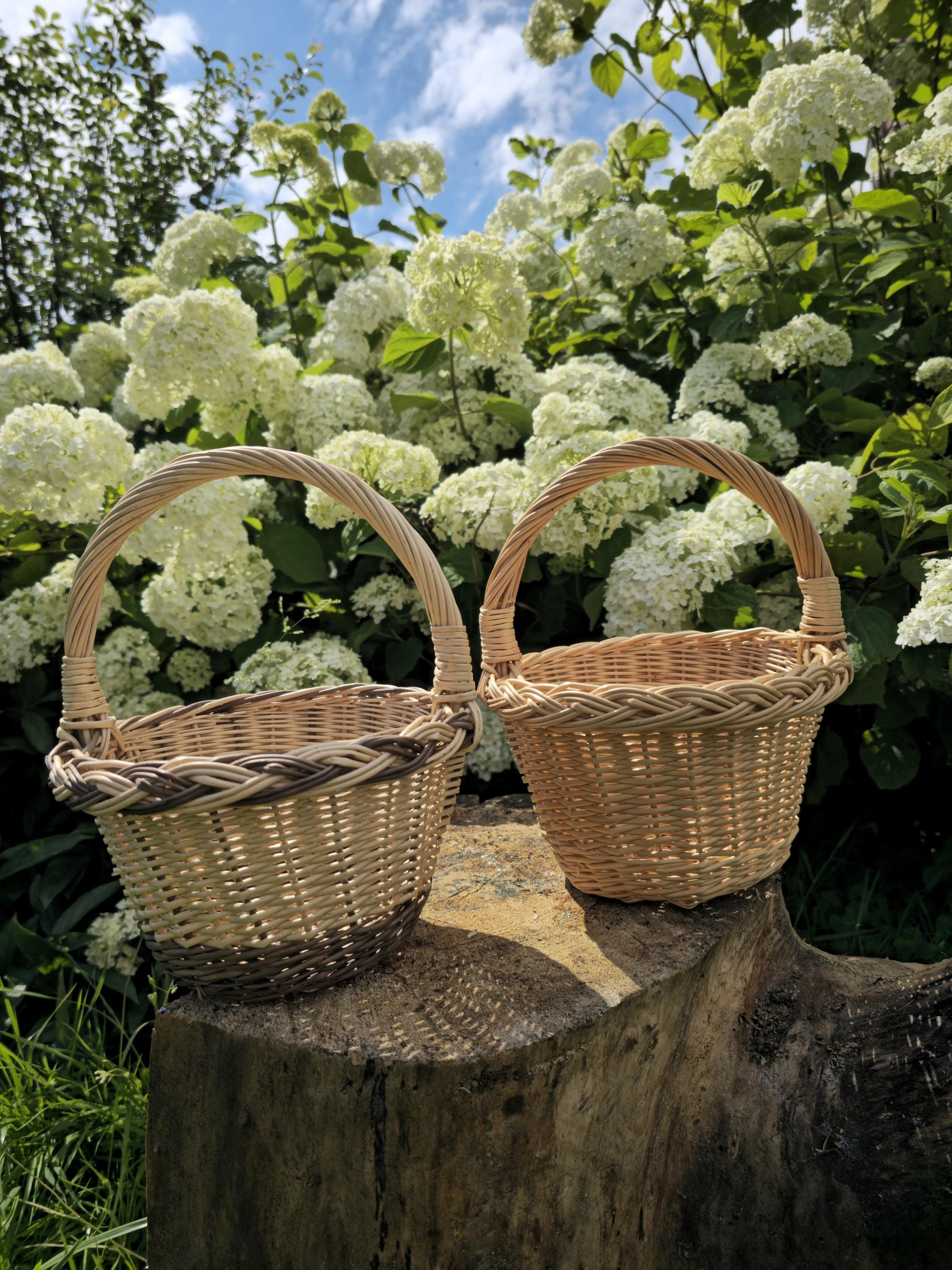 Rustic Mini Decorative Wicker Basket - Small Handwoven Farmhouse Storage - Cottagecore Natural Decor
