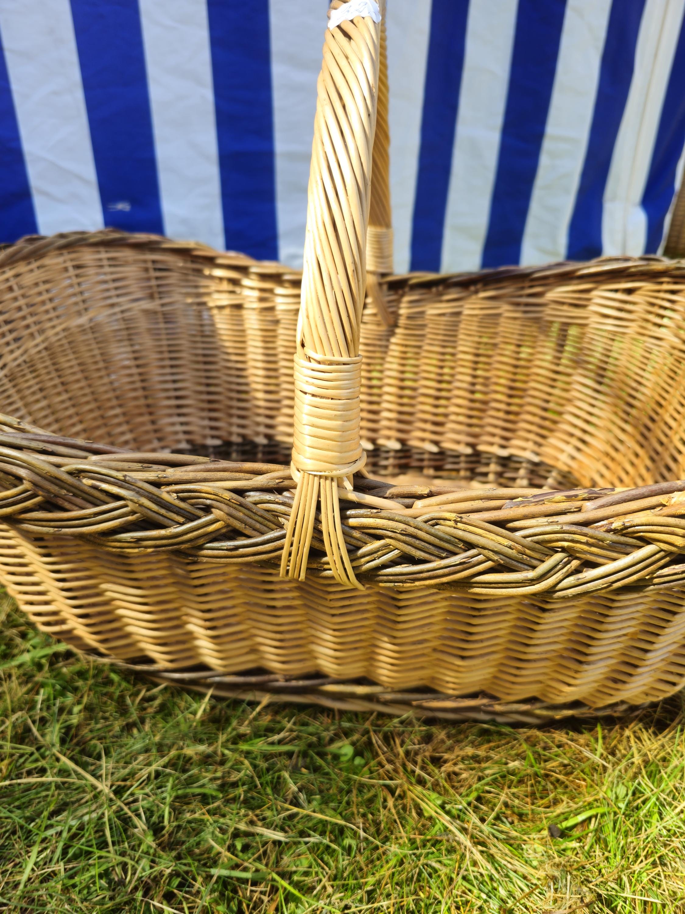 Extra Large Handwoven Wicker Basket: Rustic Harvest &amp; Storage
