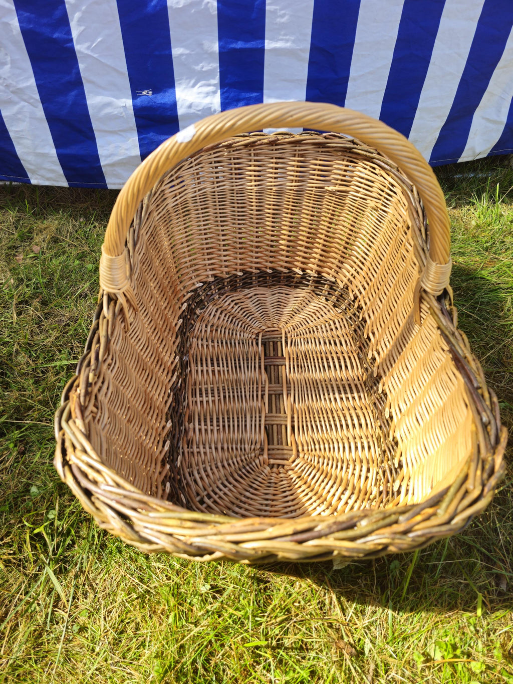 Extra Large Handwoven Wicker Basket: Rustic Harvest &amp; Storage
