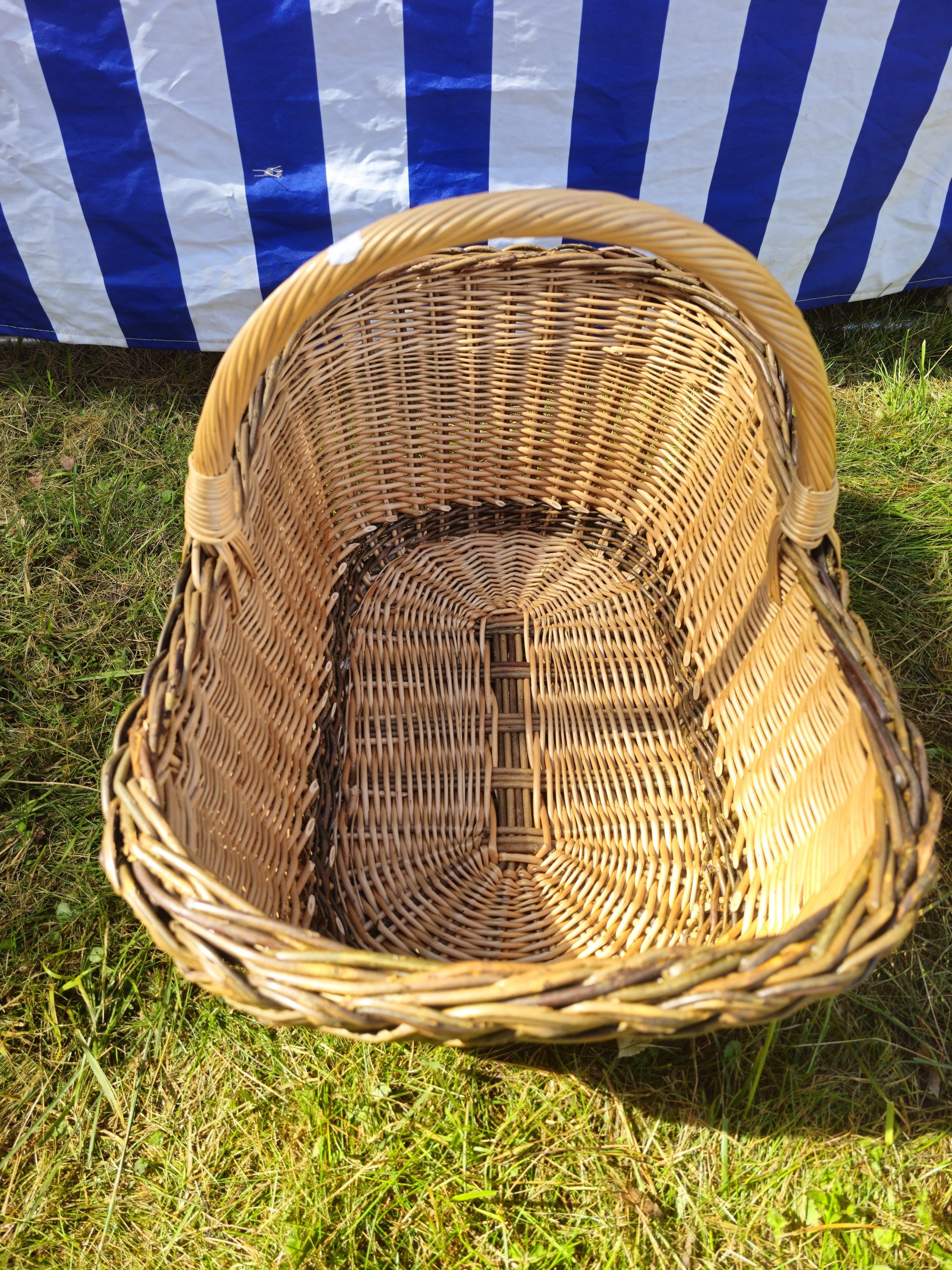Extra Large Handwoven Wicker Basket: Rustic Harvest &amp; Storage