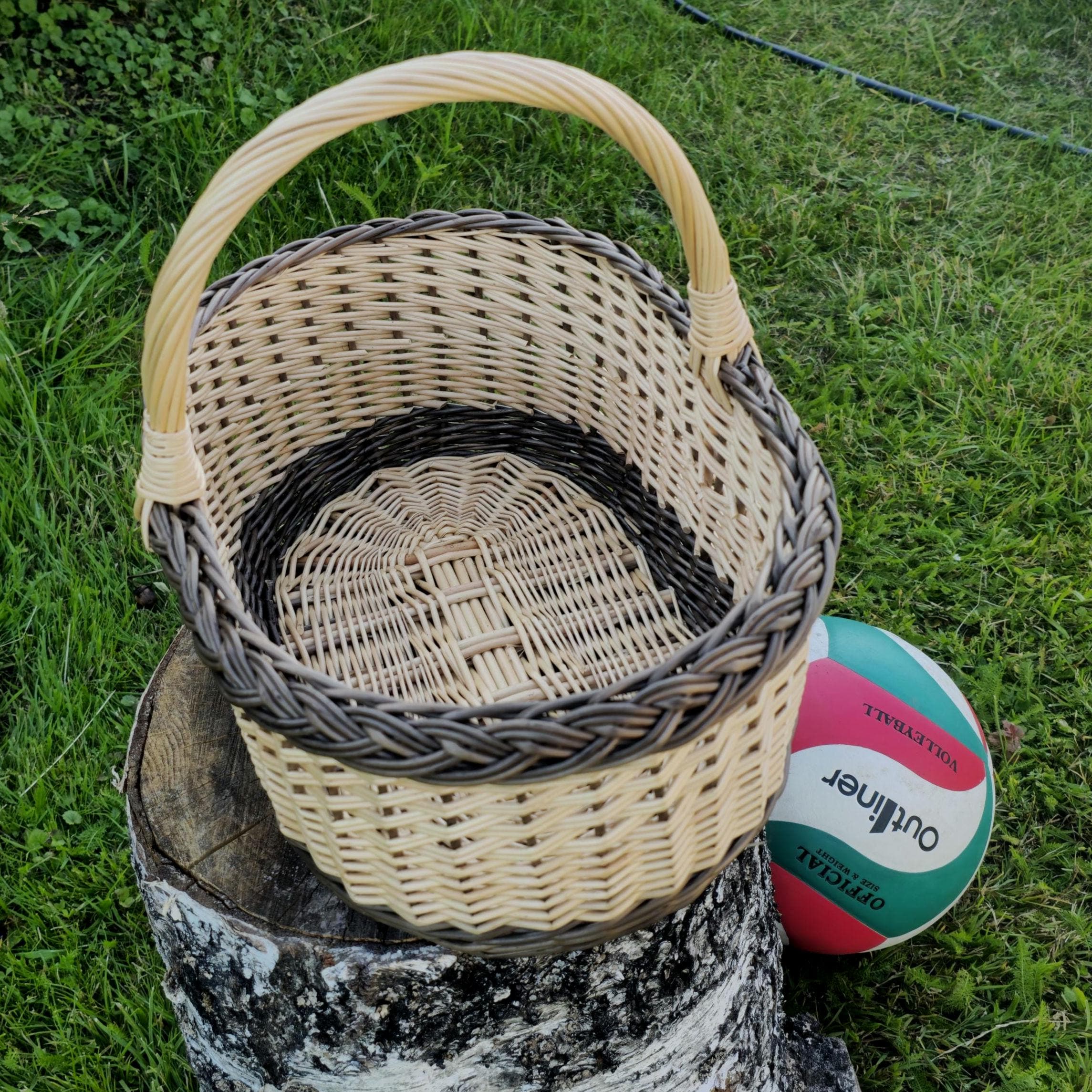 Handwoven Willow Basket: Large Rustic Foraging &amp; Decor