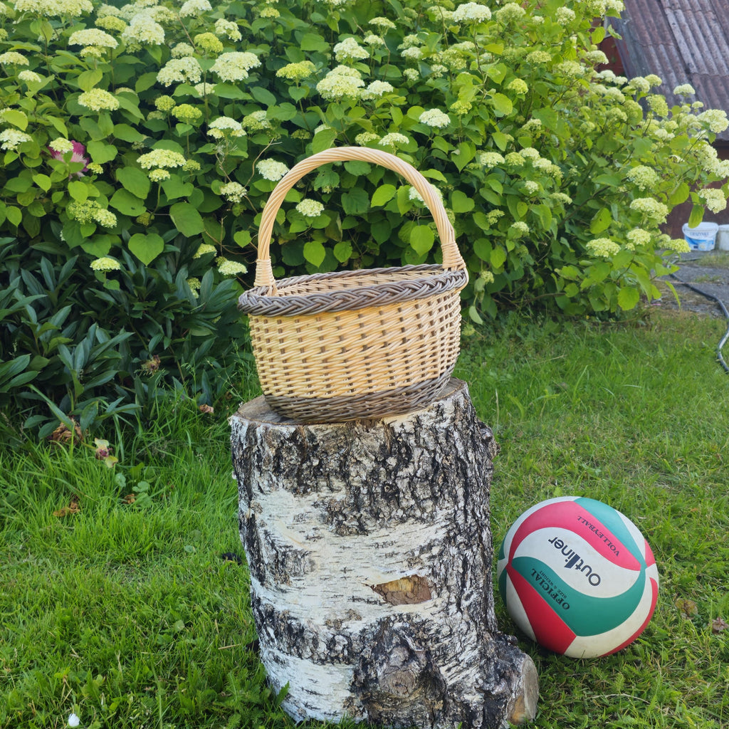 Handwoven Willow Basket: Large Rustic Foraging &amp; Decor