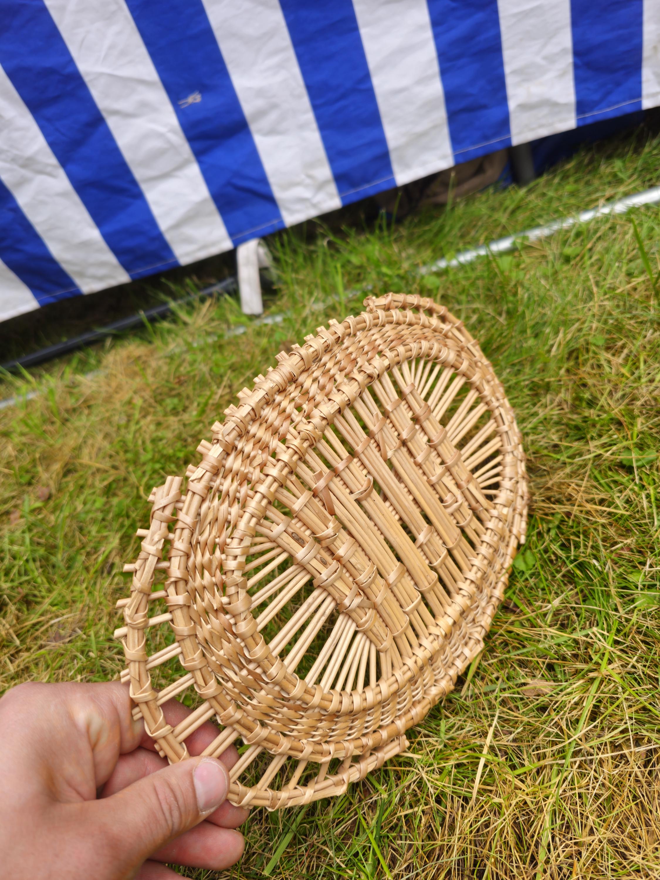 Oval Woven Wicker Tray - Natural Decorative Handcrafted Piece