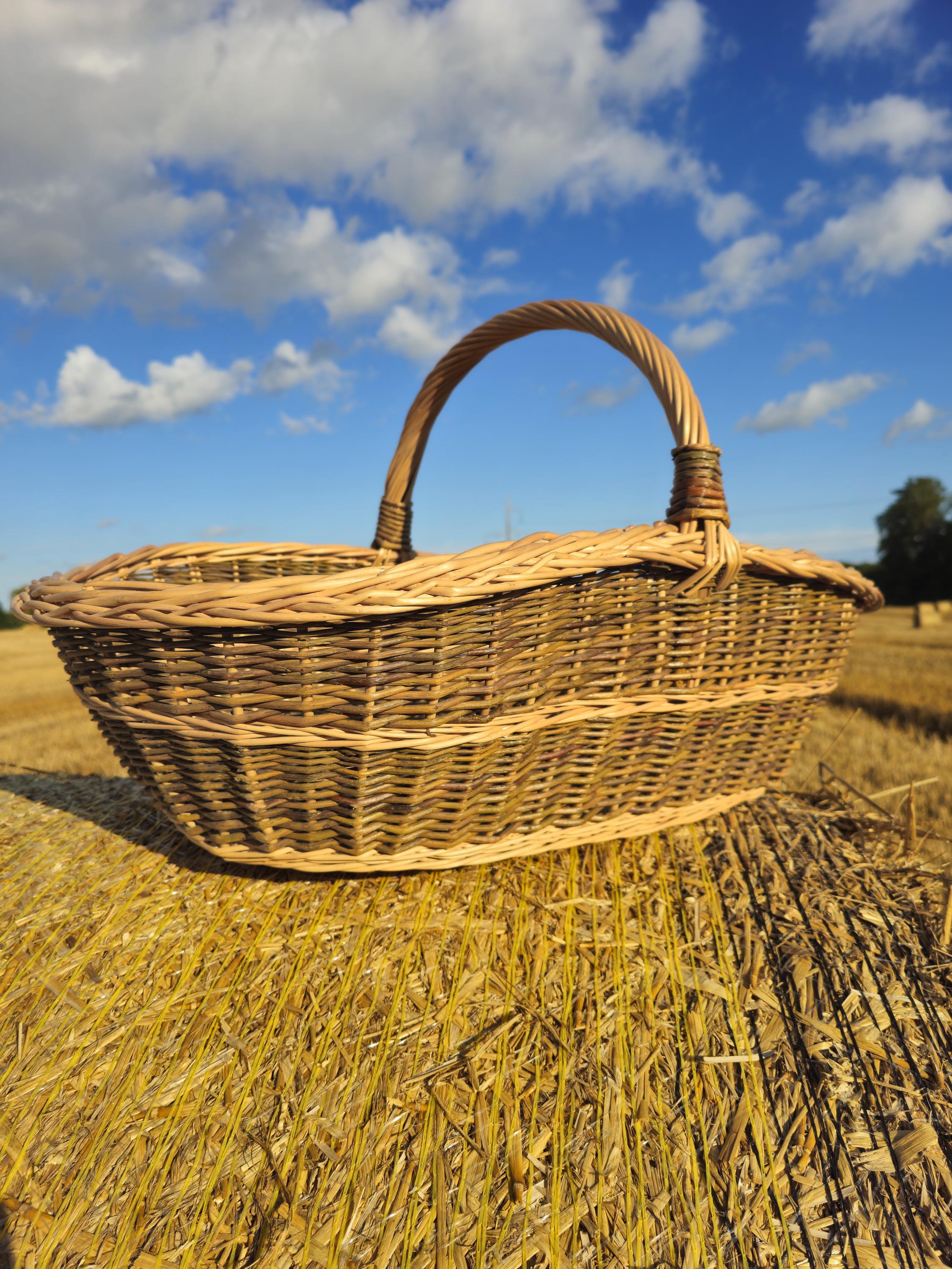 Handwoven Willow Trug Basket: Extra Large Foraging &amp; Rustic Decor
