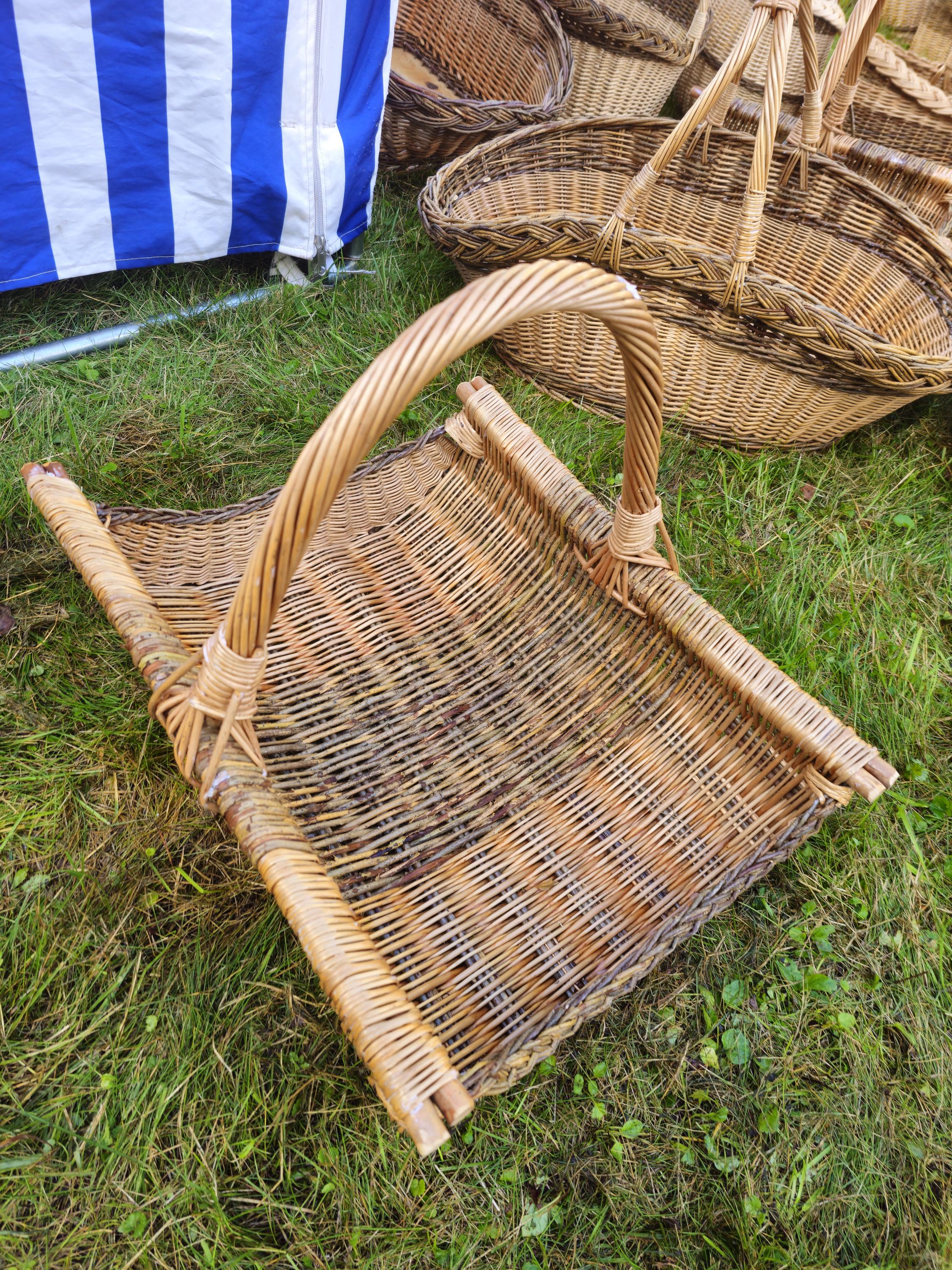 Extra-Large Rustic Wicker Harvest Basket – Handwoven in Lithuania | Garden, Firewood &amp; Decor