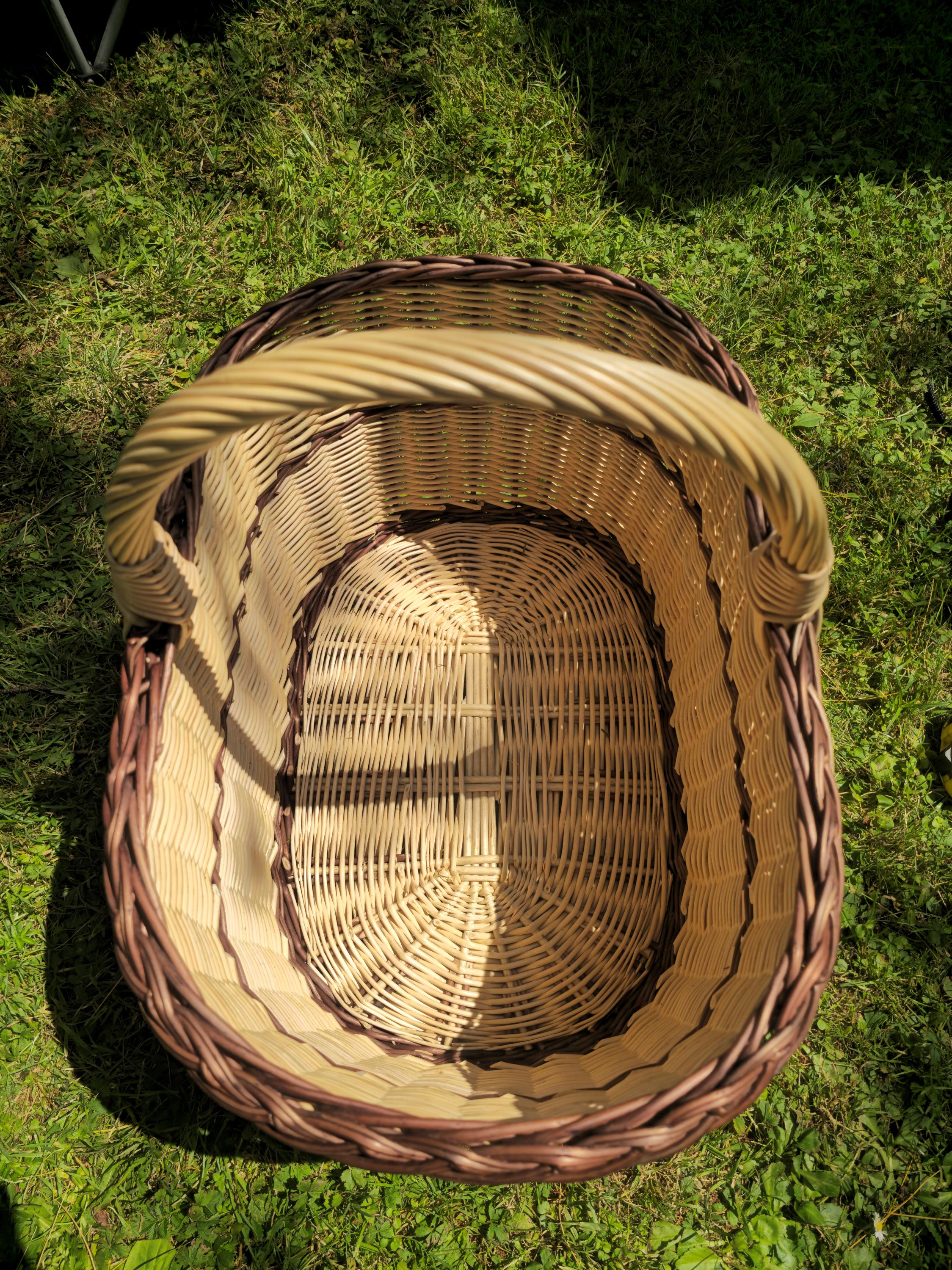 Large Rustic Decorative Wicker Basket - Handwoven Farmhouse Storage - Cottagecore Natural Home Decor